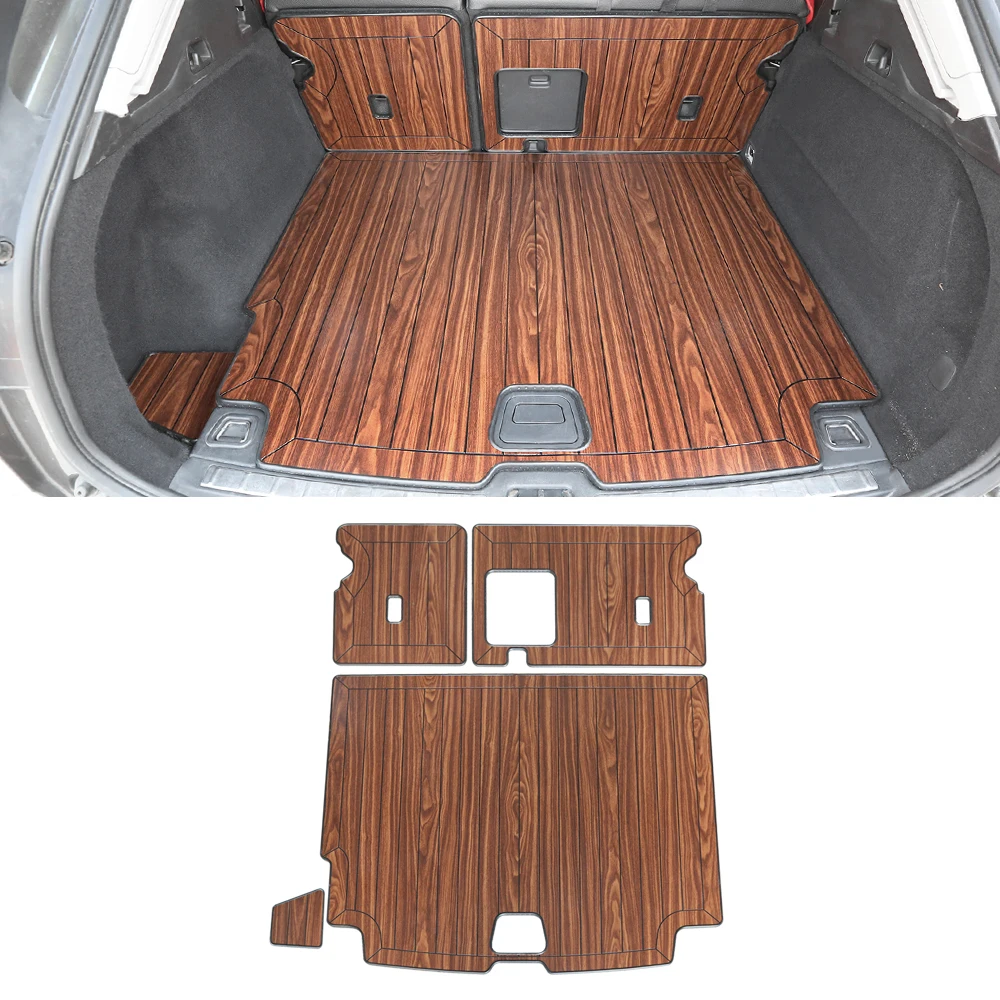 

Автомобильные аксессуары для Volvo XC60 2017-2021, коврики для багажника заднего внедорожника, комплект подкладок из синтетического дерева, деревян...