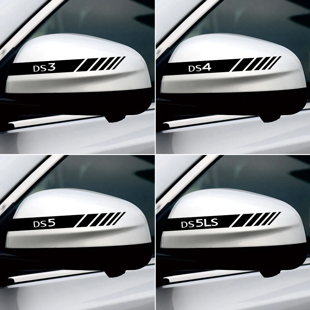 

2PCS Auto Sticker Rearview Mirror Side Decal Stripe Car Body Decals Reflective Decoration Stickers For DS DS3 DS4 DS5 DS 5LS DS7
