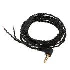 Уплотнительный кабель для наушников, ремонт и замена, 3,5 мм, разъем TRS дюйма, локоть для наушников, 4 медных сердечника, провод с регулятором громкости микрофона (черный)