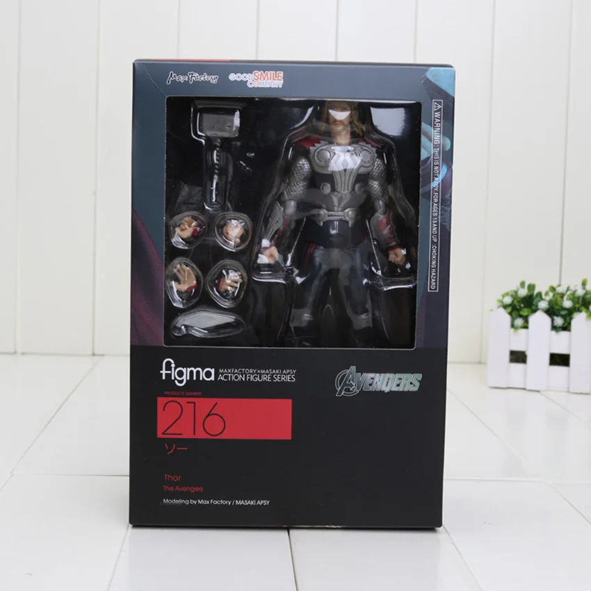 Человек-паук Figma 199 Мстители Удивительный Человек-паук диван фигурка супергероя Капитан Америка модель Тора игрушки - Цвет: Thor 216 in box