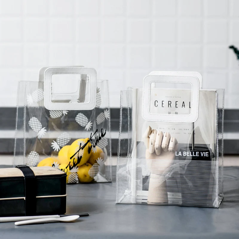 2018 Роскошные брендовые прозрачные женские сумочки из ПВХ прозрачная сумка тоут