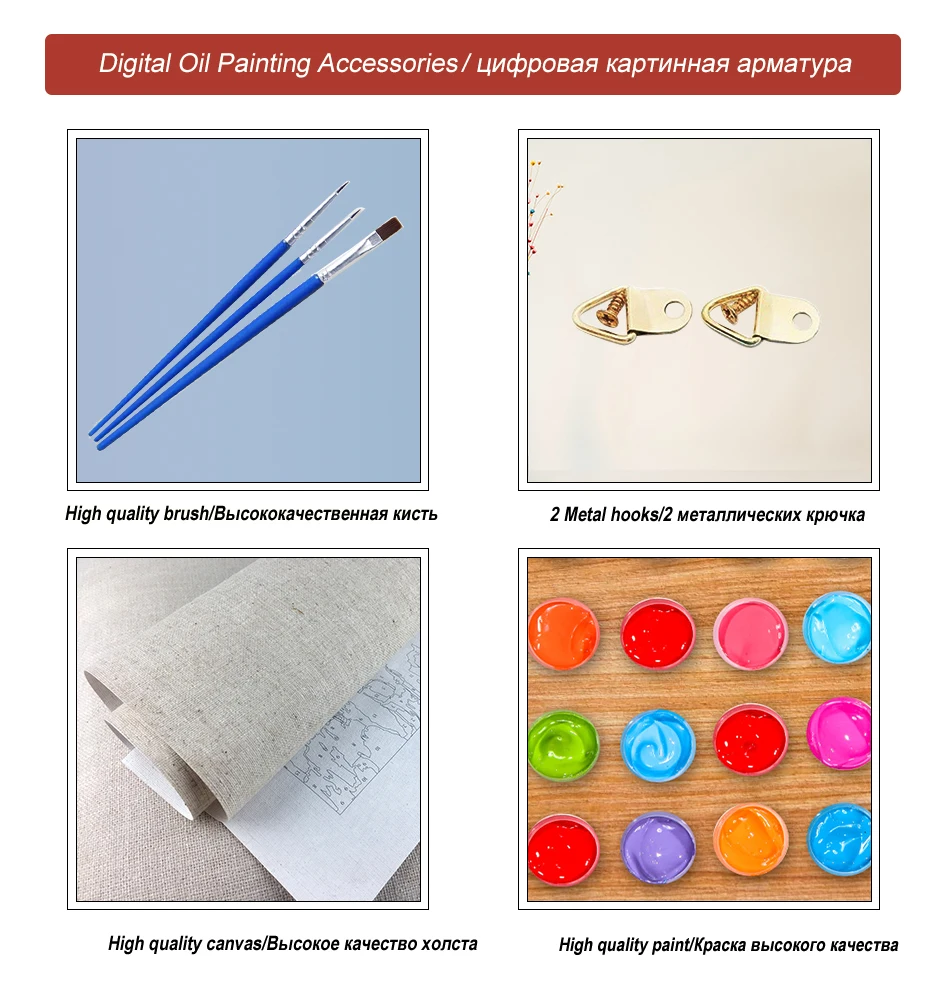 DIY картина маслом Набор для рисования по номерам паровоз поезд акриловая краска