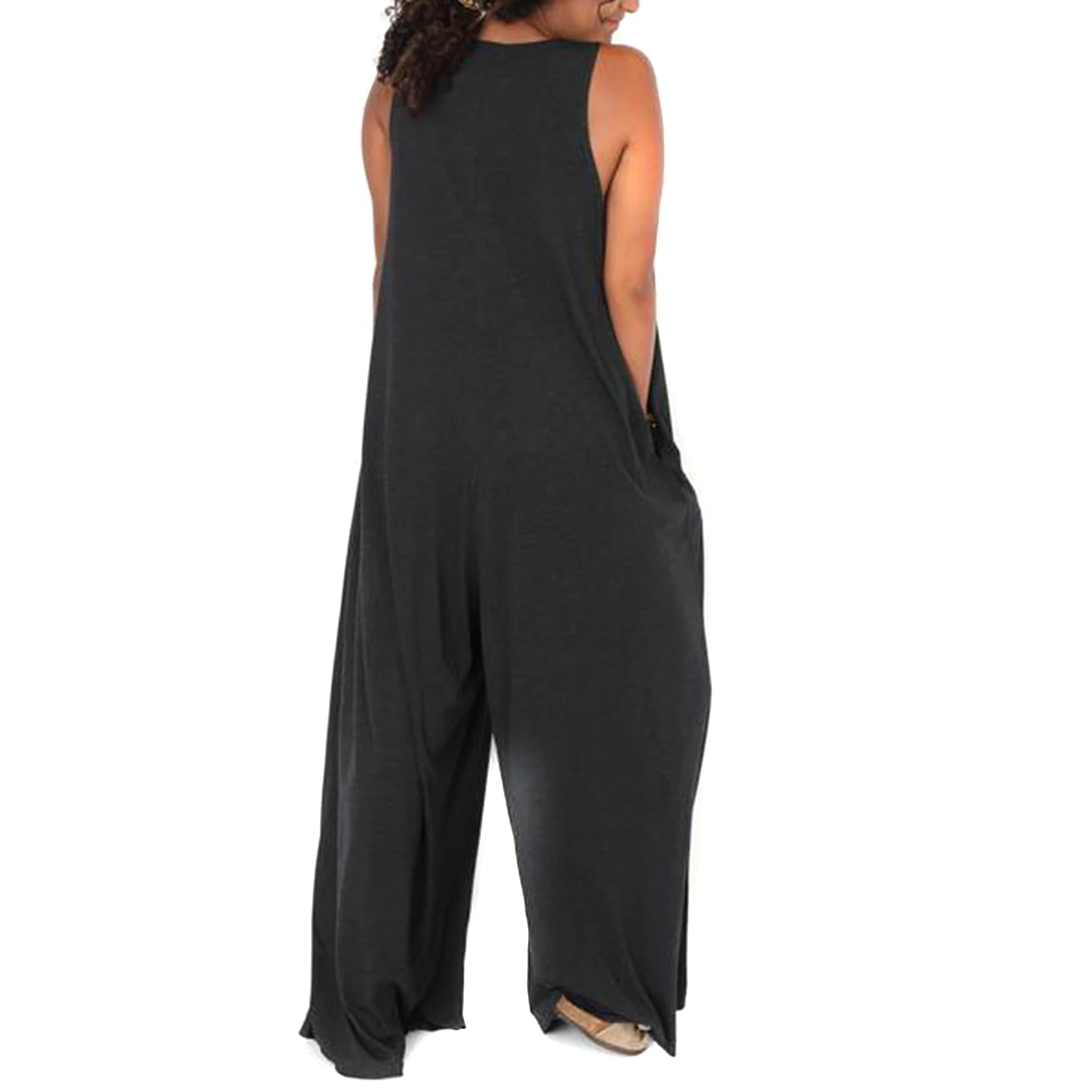 

Newly Knit Jumpsuit Chic Boho Wrap Dresses V Neck Casual Comfy Maxi Dresses for Girls Ladies m99