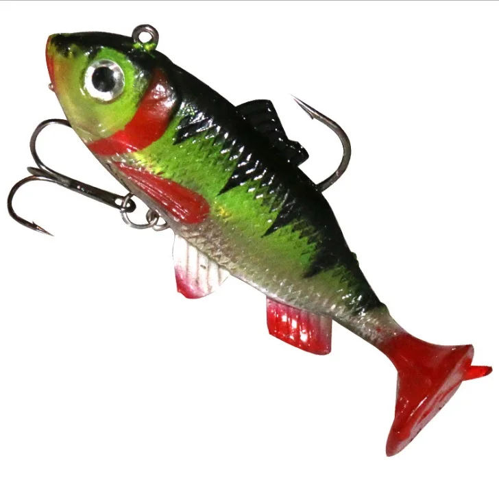 

8cm 16 g soft fake fish with lead sinker and sharp strong hook in its body for lure big fish
