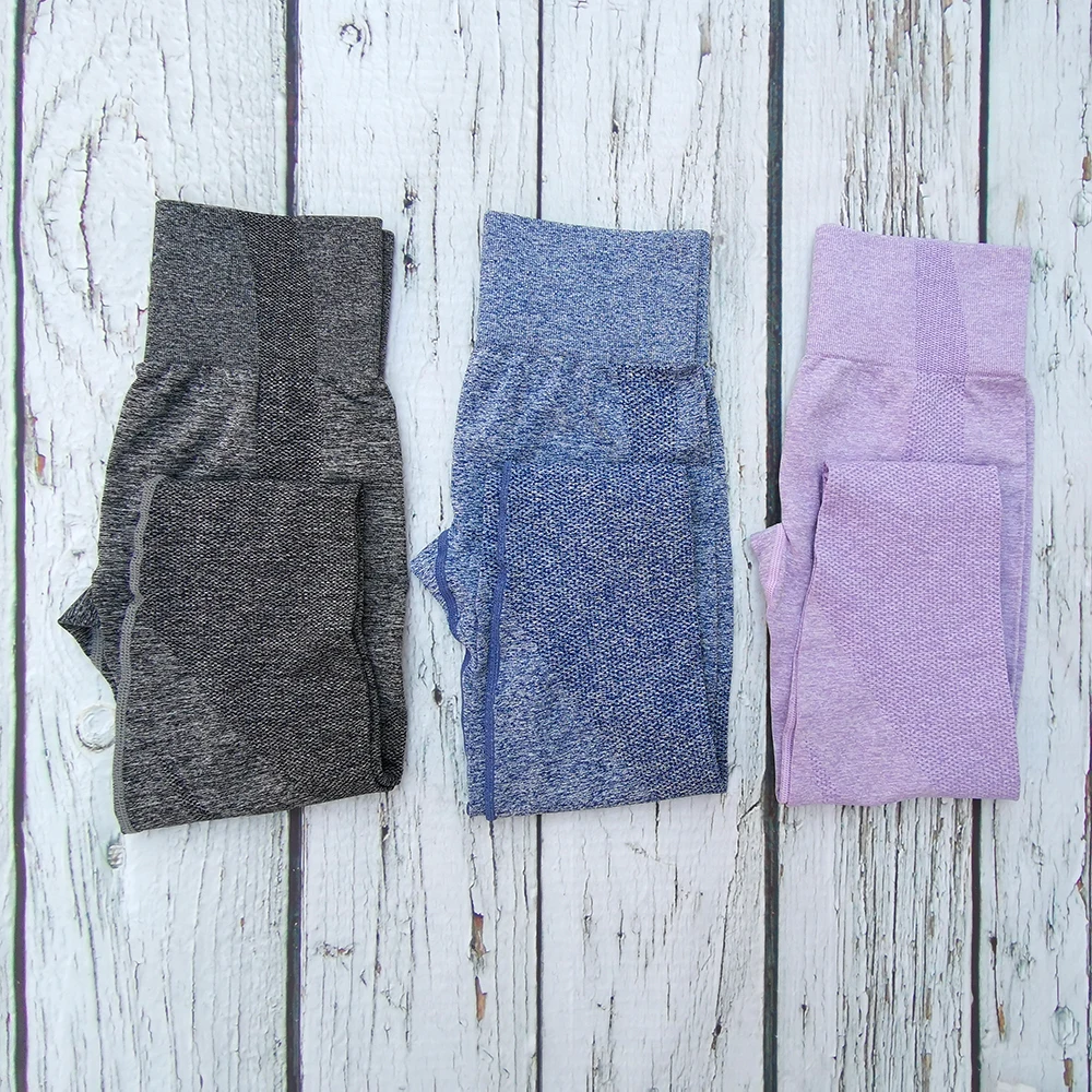 Женские Бесшовные штаны для занятий йогой эластичные спортивные Леггинсы с