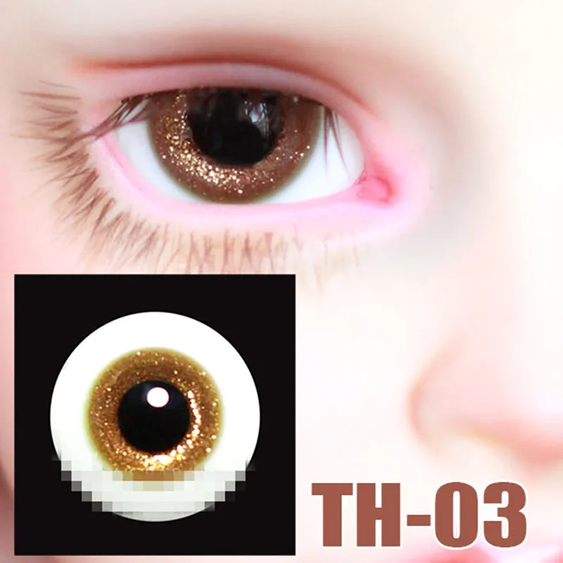 

Shining Gold Glass Eyeballs Eyes for BJD Doll 10mm 12mm 14mm 16mm 18mm GA4
