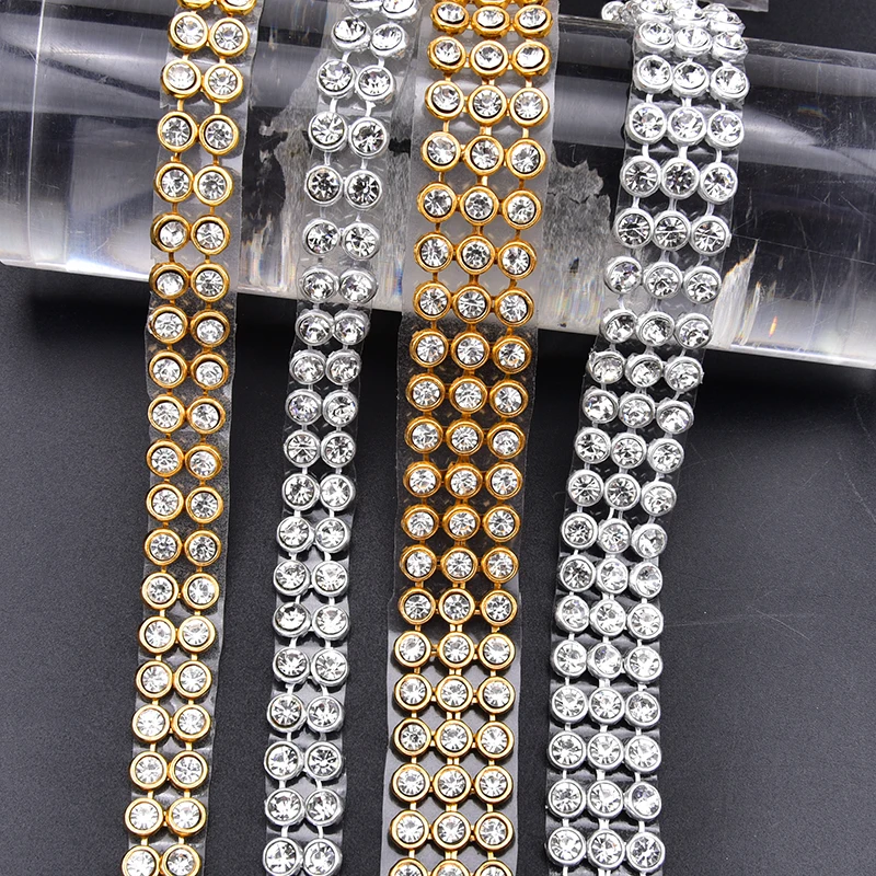 Алюминиевая сетка со стразами Стразы с прямой основой ленты 6 мм прозрачный