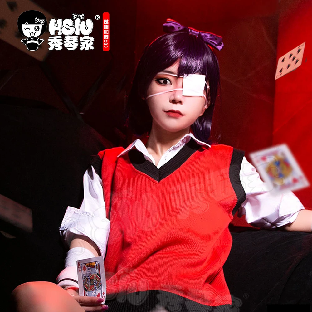 HSIU Runa Yomozuki косплей парик Kakegurui костюм играть парики Хэллоуин костюмы волос