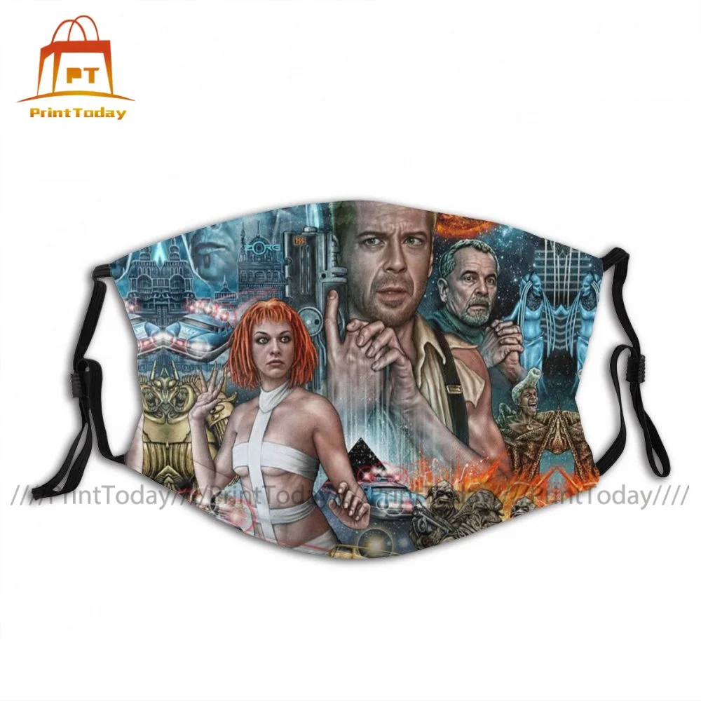 

Unisex Fantasy Fifth Element Facial Mask Dust Protection Pattern Polyester Face Mouth Mask With Filter