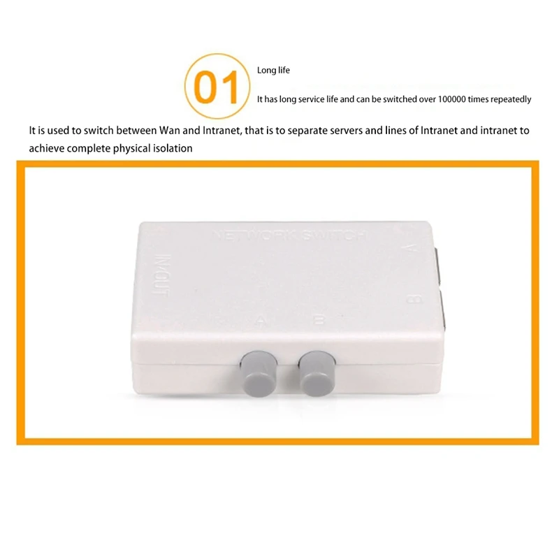 Мини 2 Порты и разъёмы RJ45 RJ-45 сетевой коммутатор gigabit Ethernet коробка Коммутатор на