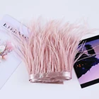 Страусиные перья, отделка для одежды, шитье, шлейф на ленте, свадебное украшение для платья, аксессуары для рукоделия, перья, поделки своими руками