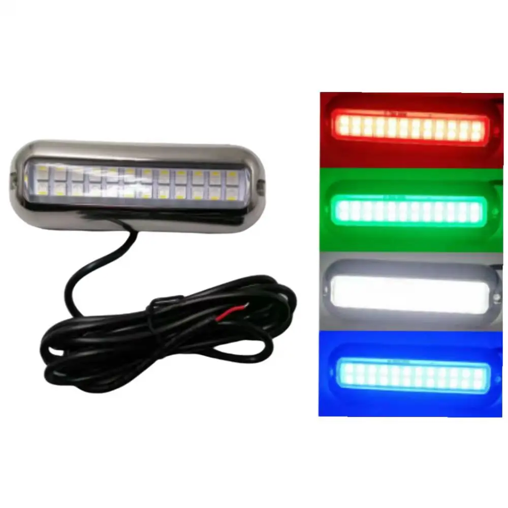 ANHEART Marine Boat Pontoon 24 RGBW Led Underwater Light SS 316 Trim Ring IP68 12VDC | Hardware