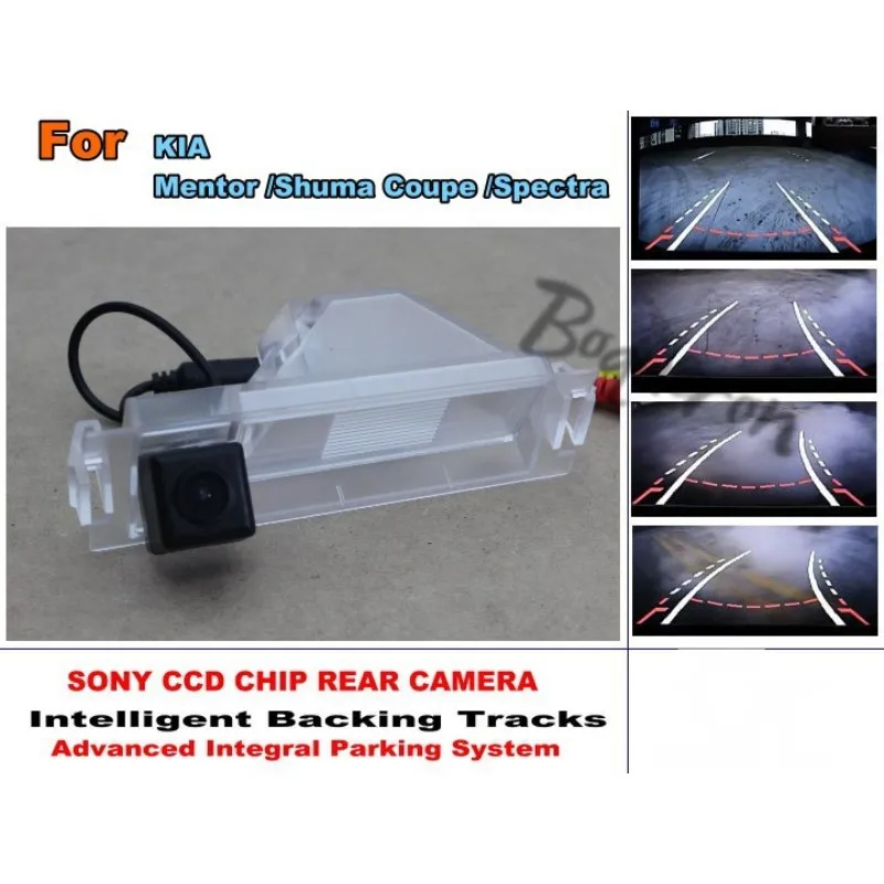 

Умная камера заднего вида для автомобиля, для KIA Mentor Shuma Coupe Spectra 2011 ~ 2014 Smart Track Chip/HD CCD интеллектуальная динамическая парковочная камера заднег...