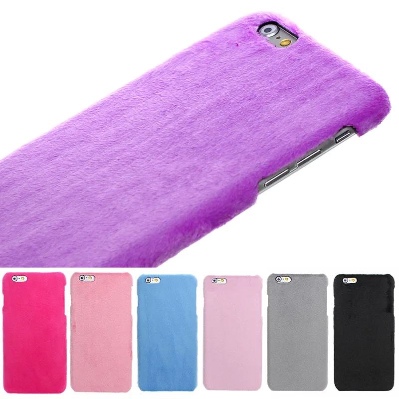 Новый меховой бархатный плюшевый поликарбонатный чехол Honey для iPhone 6 6s Plus 6plus