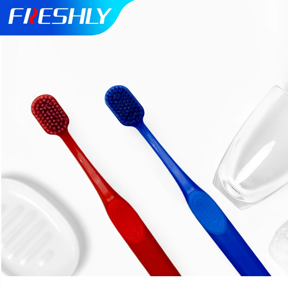 Свежезубная щетка Экологичная Мягкая щетина чистые десны для взрослых средняя