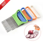 Измельчители и слайсеры, резак для томатов, лука, овощей, резак, резак, безопасная вилка, нож для ломтиков, кухонные инструменты