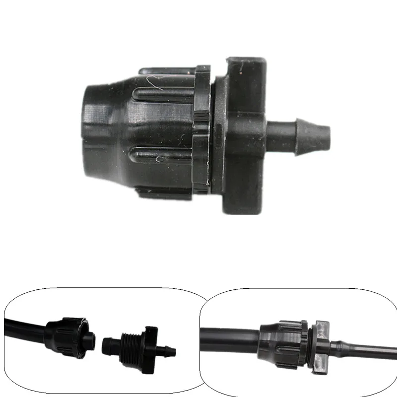 

3/8" Lock To 1/4" Barbed Reducing Straight Connector Double Barb For Garden Micro Drip Irrigation Fittings
