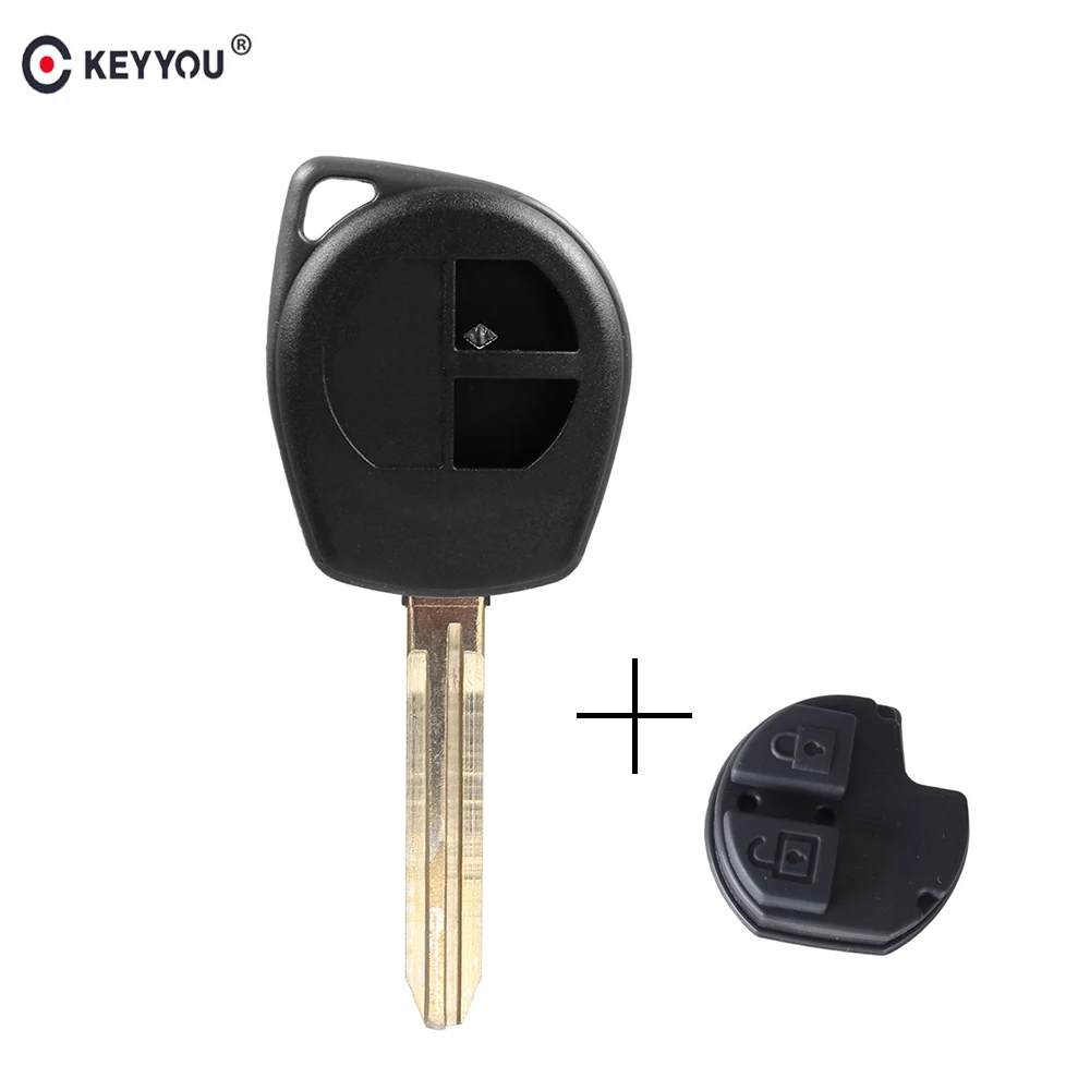 KEYYOU 2 Button Remote Car Key Case Fob Shell For Suzuki Swift Grand SX4 Vitara Liana With Rubber Pad | Автомобили и мотоциклы