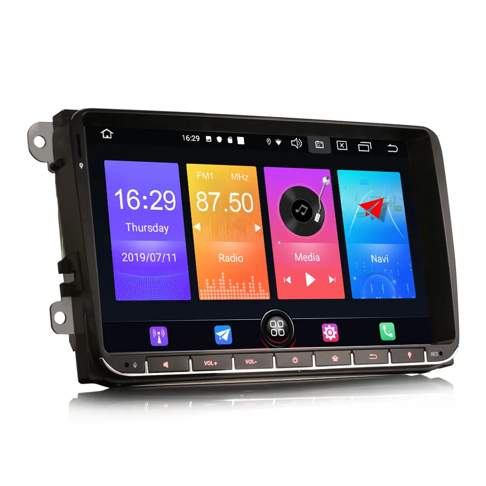 " Android 9,0 OS Автомобильная Мультимедийная навигация GPS радио для Volkswagen Tiguan 2007-& Jetta 2005-& T5 Caravelle 2010