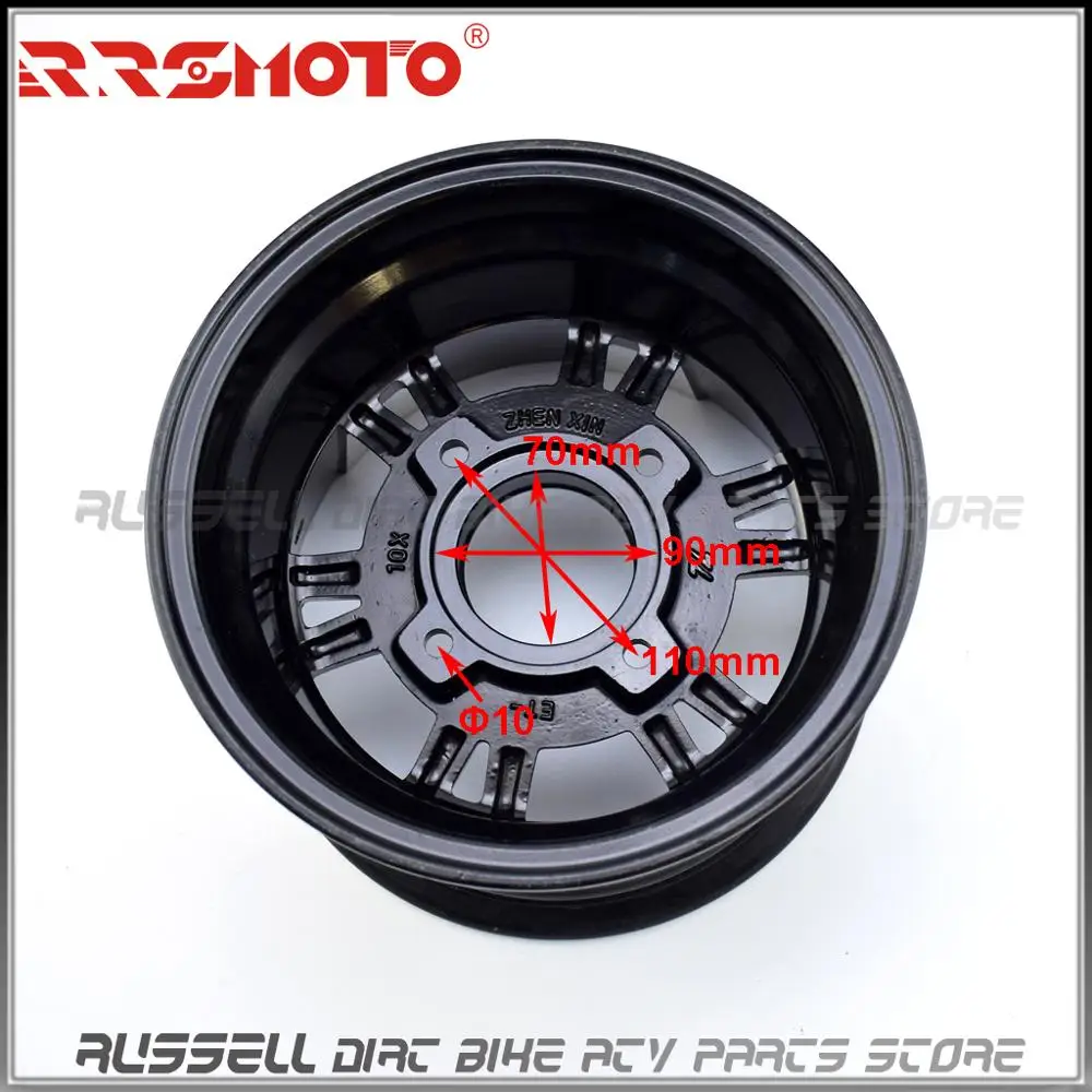 Алюминиевый 10 дюймовый квадроцикл Quad Wheel Rim GO kart Golf Багги Drift Trike Off Road 4 wheel F 21/23X7 R
