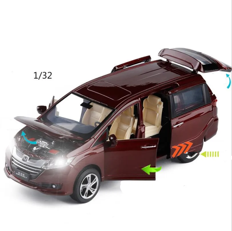 Высокая имитация 1:32 Honda Odyssey модель автомобиля из сплава коммерческий автомобиль