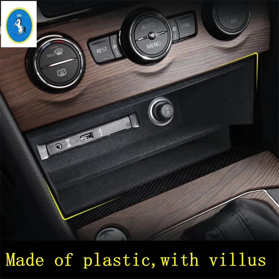 Yimaautotrims Auto Accessory Center Control Storage Container Multi-grid Box Cover Kit Fit For Volkswagen VW Tiguan 2016 - 2021 |