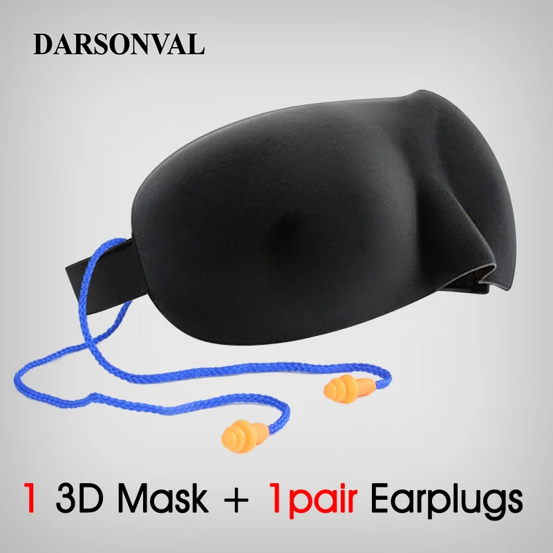 DARSONVAL, 1 шт., 3D маска для сна, маска для век, повязка на глаза, для женщин и мужчин, мягкая, мягкая, для дома, путешествия, отдыха - Цвет: eye mask and earplug