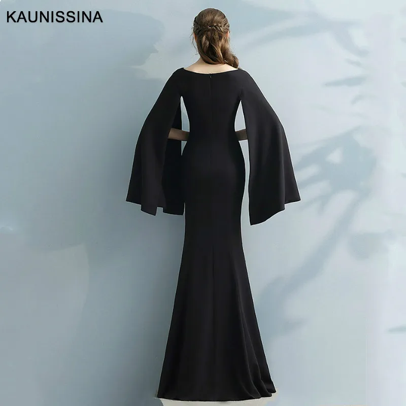 KAUNISSINA вечернее платье русалки осень-зима Платья для вечеринок бордовый