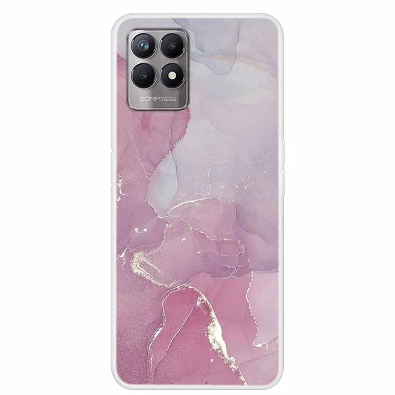 for oppo realme 8i case luxury silicone tpu soft cover phone case for realme 8 pro 4g 5g shockproof marble bumper funda coque free global shipping