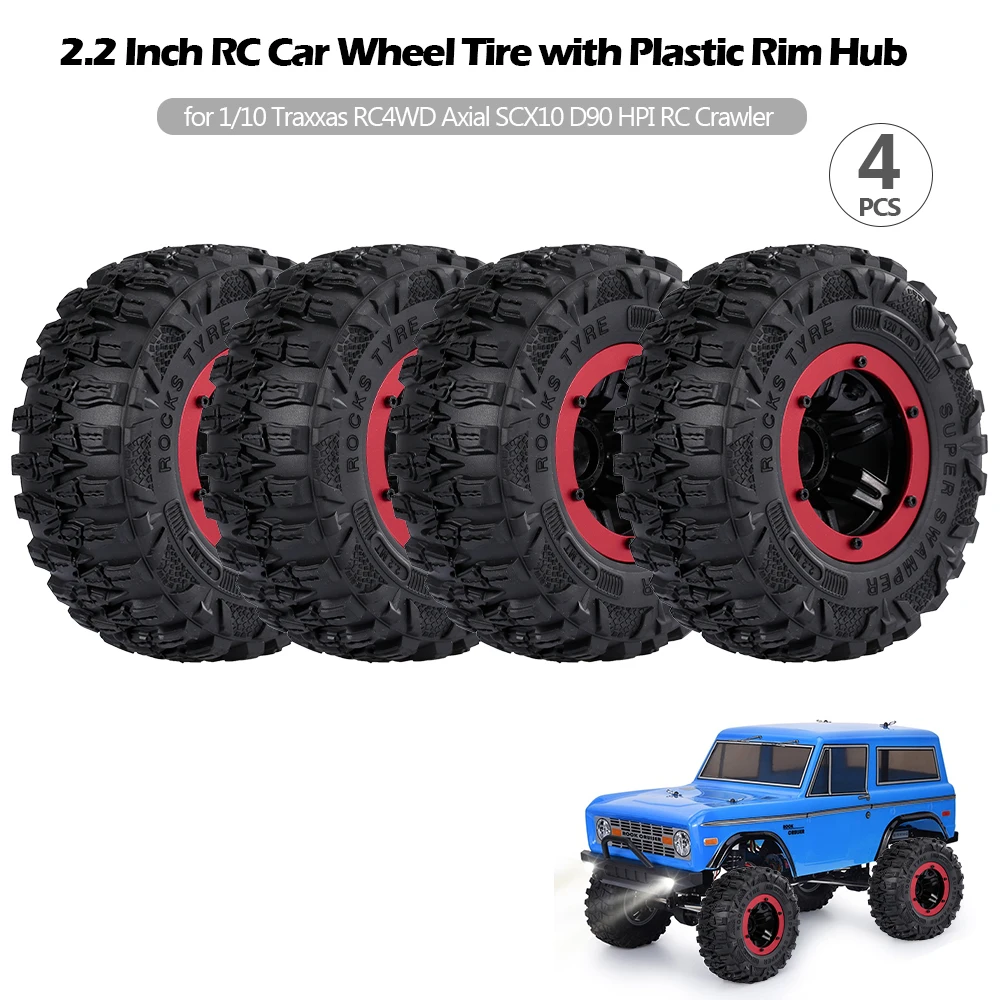 Для 1/10 Traxxas HSP Redcat RC4WD Tamiya Axial SCX10 D90 HPI RC Гусеничный 4 шт. 2 дюйма колеса автомобиля