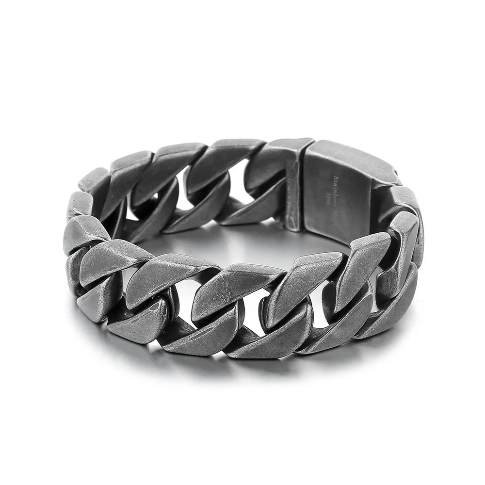 Браслет из нержавеющей стали 316L шириной 20 мм креативный браслет черного цвета в