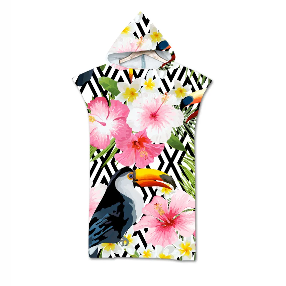 Пляжное полотенце для пляжа бассейна из микрофибры с капюшоном|Полотенца