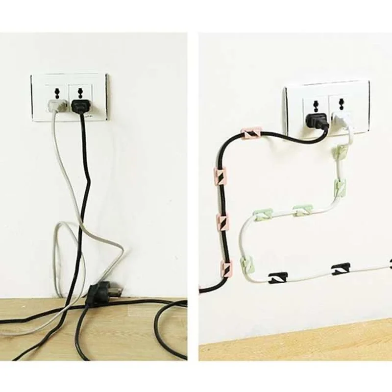 12 шт./компл. Милая настольная Проводная наклейка для наушников мини-линия коридор