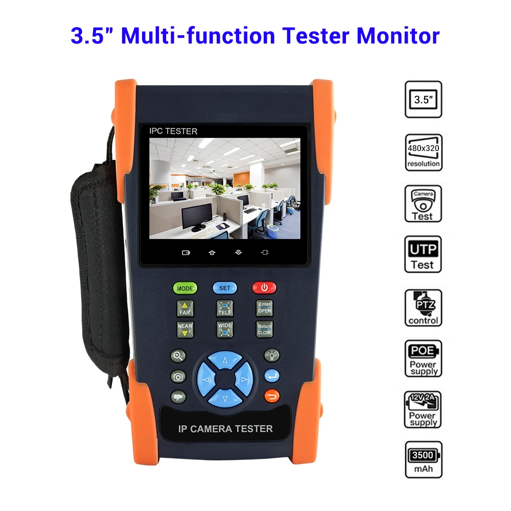 Профессиональный тестер видеонаблюдения с сенсорным экраном 3 5 дюйма поддержка 4