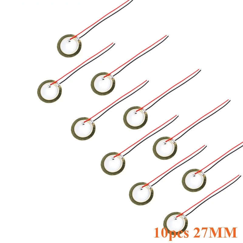 10 шт. пьезоэлектрическая пьезокерамическая пластина для вафель диаметром 27 мм