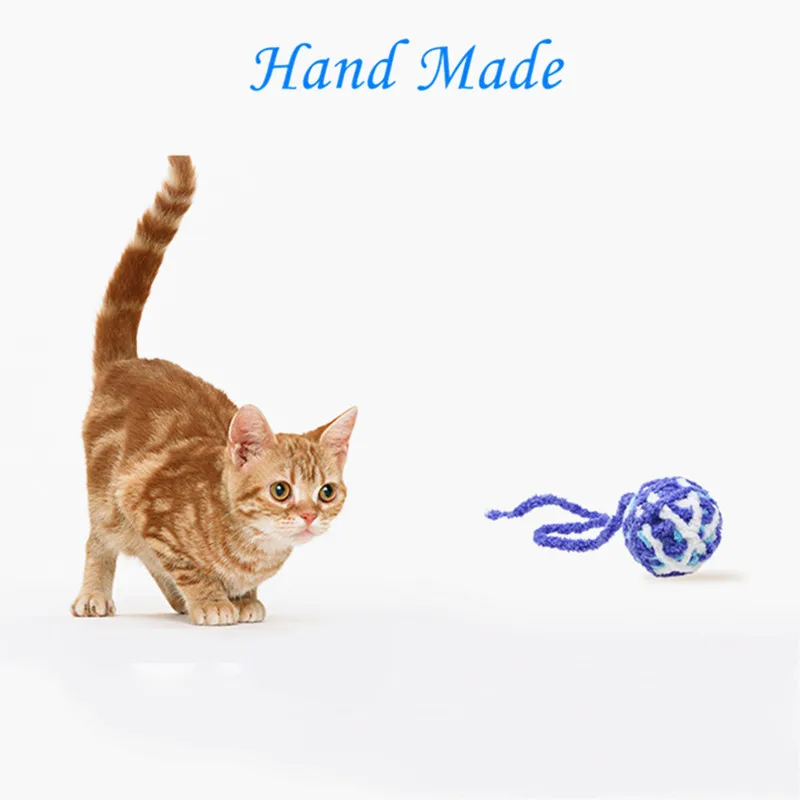 1 шт. шерстяными помпонами плетеные шарики Дразнилка игрушка для домашней собаки