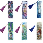 5D DIY алмазная живопись Закладка для книги особой формы из искусственной кожи Закладка для книги книга Знаки алмаз вышитые закладки Знаки набор для рукоделия подарок