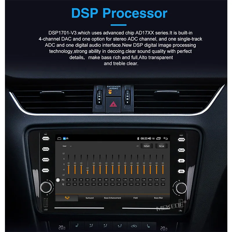 Автомагнитола 2 din 4 + 64 ГБ Android мультимедийный плеер для Seat Leon 2005 2012 FM GPS навигация