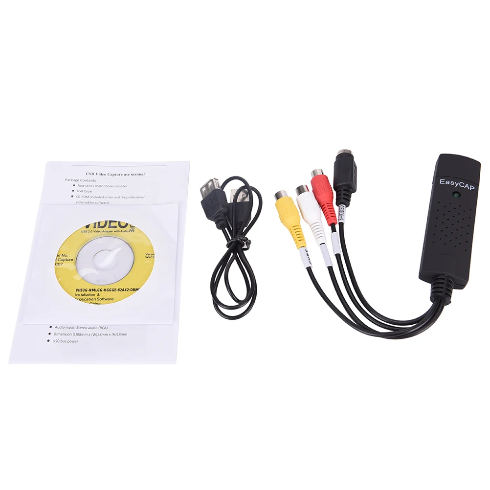 Адаптер USB Easycap 2 0 TV Video Audio VHS на DVD HDD | Электроника