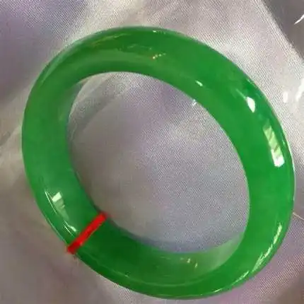 

Natural Burmese Emerald Green 54mm-64mm Bracelet Elegant Princess Jewelry, Gift for Best Mom and Girlfriend