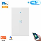 Wi-Fi настенный сенсорный выключатель US eWeLink APP, умный выключатель света на 1, 2, 3 клавиши, 90-250 В, умный дом Tuya, поддержка Alexa, Google Home, Прямая поставка