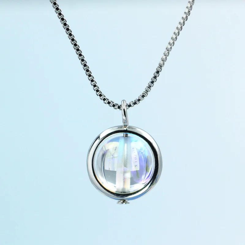 

2021 New Fashion free shipping Moonstone Crystal Ball Luxury Pendant Necklace For Girlfriend/Women