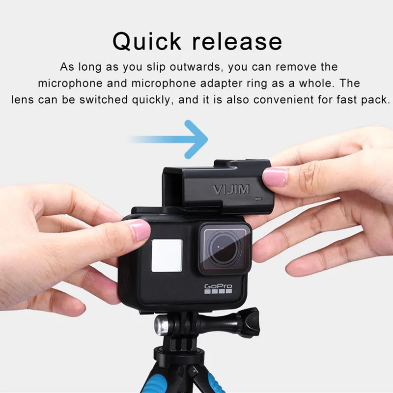 Быстросъемный держатель микрофона адаптер для GoPro 3 5 мм Gopro Hero 7/6/5 оригинальные