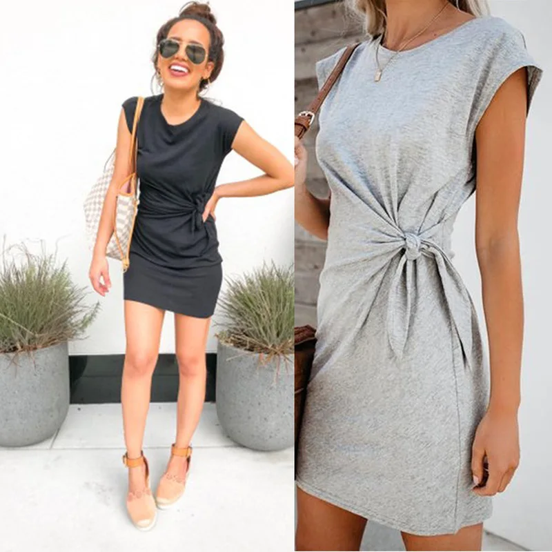 2021 Popular Pure Color Tie-in Waist Pregnant Women's Dress Soft And Comfortable Cotton Spot Vestidos Gestante Pregnancy Dress