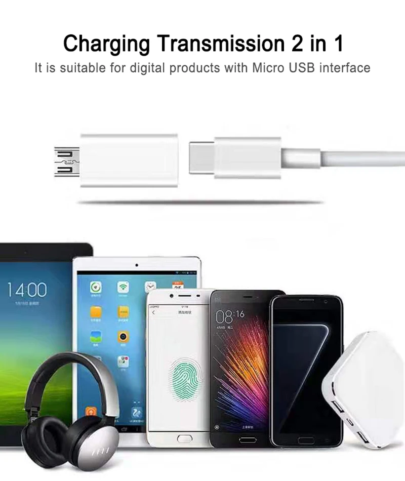 

PUJIMAX Type C To Micro USB Android Phone Cable Adapter Charger Converter for Samsung Xiaomi Mi6 Mi5 Charging data sync Adapter