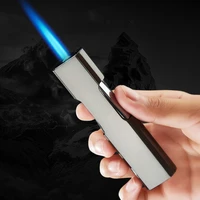 new turbo compact butane jet lighters torch straight flame metal cigarette lighter gas 1300 c windproof petrol lighter