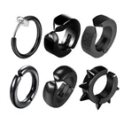 Серьги-клипсы для мужчин и женщин, из нержавеющей стали, 1 шт.