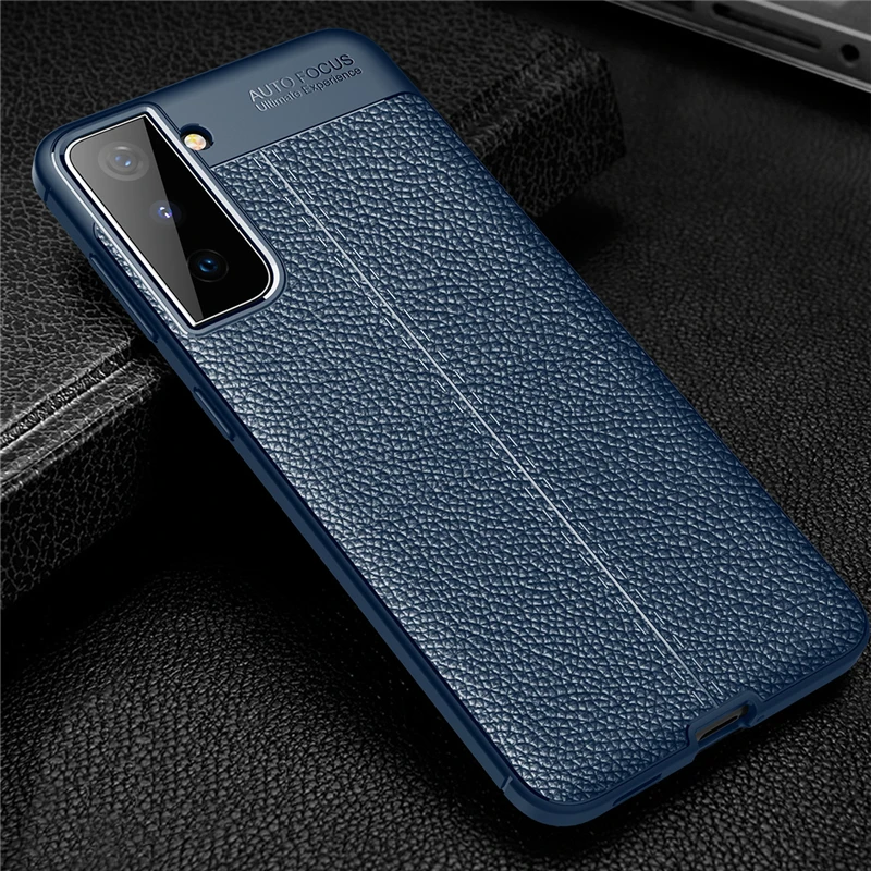 For Samsung Galaxy S21 Plus Case For Samsung S21 Plus Capas TPU Bumper Leather For Fundas Samsung M21 A51 A71 S20 S21 Plus Cover