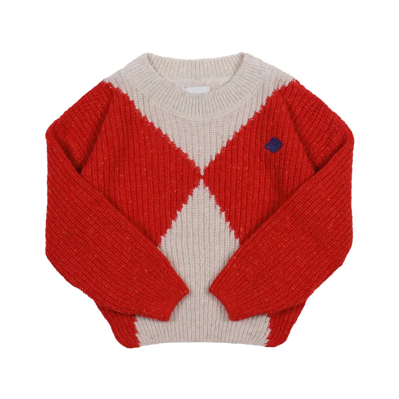 BO8 BO KIDS/ г. Осенне-зимние новые детские комплекты свитеров с круглым вырезом, свитер с вышитым буквенным принтом - Color: BO8
