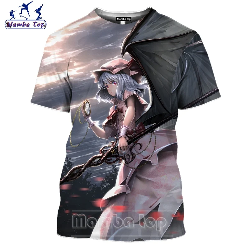 Топ Мамба 3D футболка с рисунком из Аниме Touhou Project Hentai вампир девушка фландрир алый